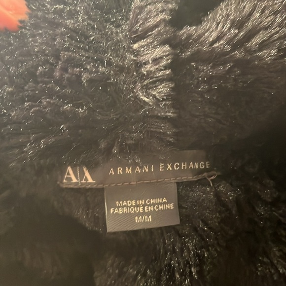 EUC Armani Exchange Reversible Faux Fur Vest Size Medium ptp 15” - Picture 3 of 6